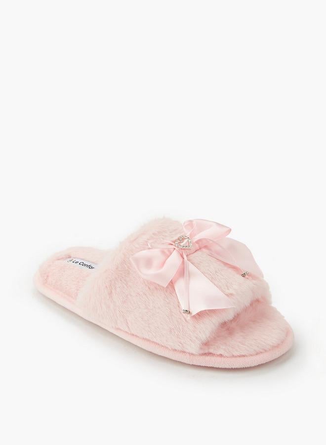 Le Confort Women Faux Fur Bedroom Slippers - Image 3